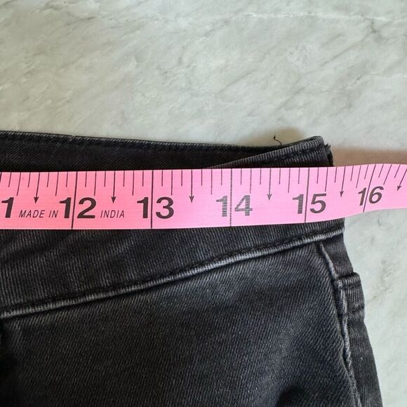 Free People Great Heights Frayed Skinny Black Jeans Size 29 Fringe Row Hem - Picture 8 of 10